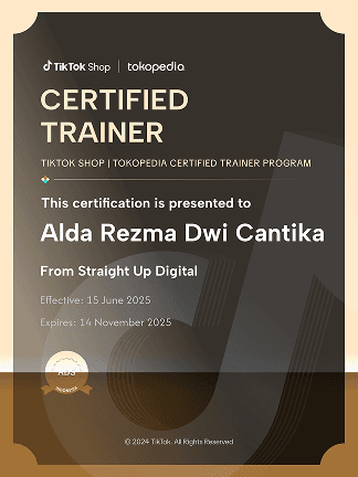 Alda Rezma TikTok Shop Cerfitication