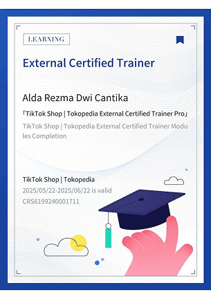 Alda Rezma TikTok Shop External Certified Trainer Certification